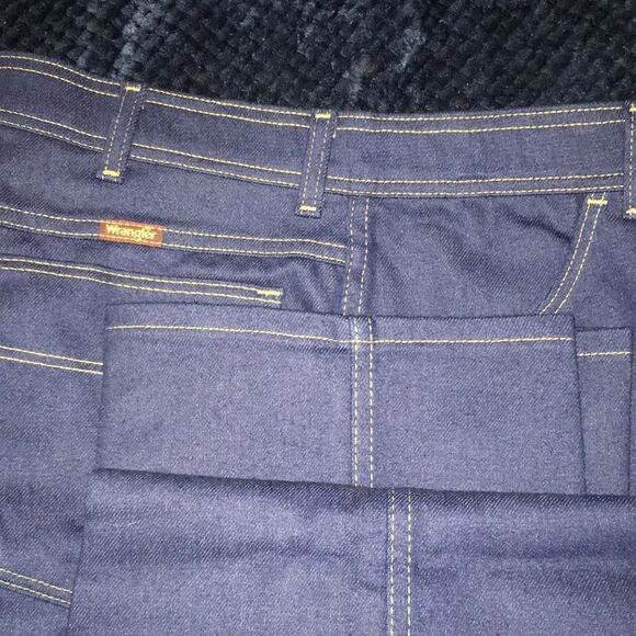 Vintage Wrangler Brushed Relaxed Fit Raw Denim Blue Jeans Pants 38 Waist - Picture 9 of 9
